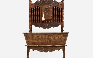 French Provincial Walnut Panetiere and Petrin