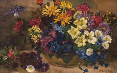 Fritz Edouard Huguenin-Lassauguette (1842-1926) "Fleurs"