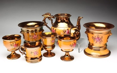 GROUP OF ENGLISH COPPER LUSTER.