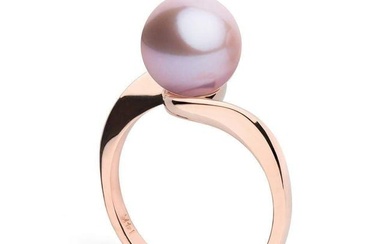 Gem Quality Lavender Freshwater Pearl Serenity Solitaire Ring