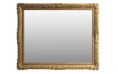 Grand miroir, cadre en bois et stuc doré... - Lot 192 - Alexandre Landre Beaune