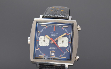 HEUER Monaco "Steve McQueen" gents wristwatch with chronograph reference 1133,...