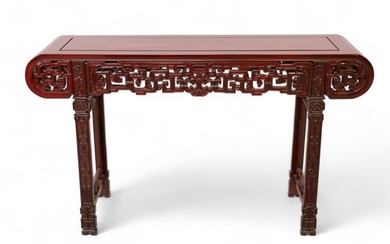 HIGHLY CARVED CHINESE ALTAR TABLE