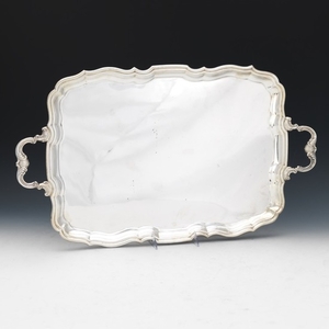 Henry Birks Sterling Silver Double Handle Tray