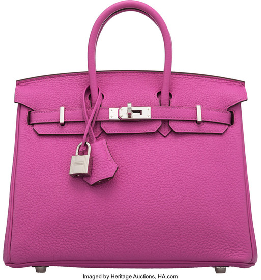 Hermès 25cm Magnolia Togo Leather Birkin Bag with Palladium...