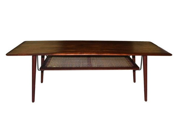 John Stuart Danish Modern 2 Tier Wood Coffee Table