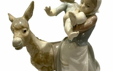 Lladro #4843 Donkey Ride Porcelain Figurines