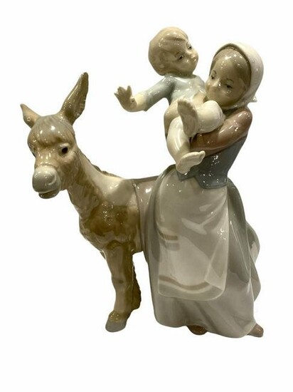 Lladro #4843 Donkey Ride Porcelain Figurines