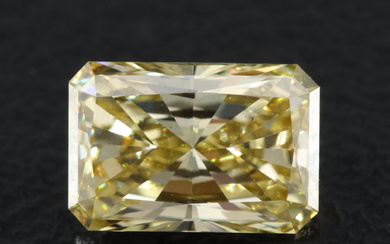 Loose 1.05 CT (Origin Undetermined) Fancy Vivid Yellow Diamond