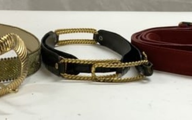 Lot 3 Womens Belts, Leather & More