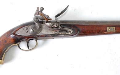 Lot details A 19th century Belgian flintlock military holster...