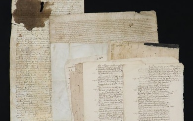 Lot of 15th-17th c. Manuscript Documents