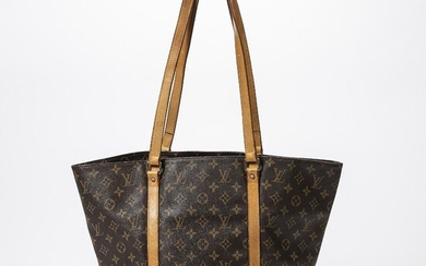 NOT SOLD. Louis Vuitton: A "Sac Shopping" of brown monogram canvas, leather trimmings, gold tone hardware and two shoulder straps. – Bruun Rasmussen Auctioneers of Fine Art