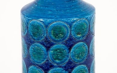 MCM Aldo Londi for Bitossi Rimini Blue Circle Motif Vase