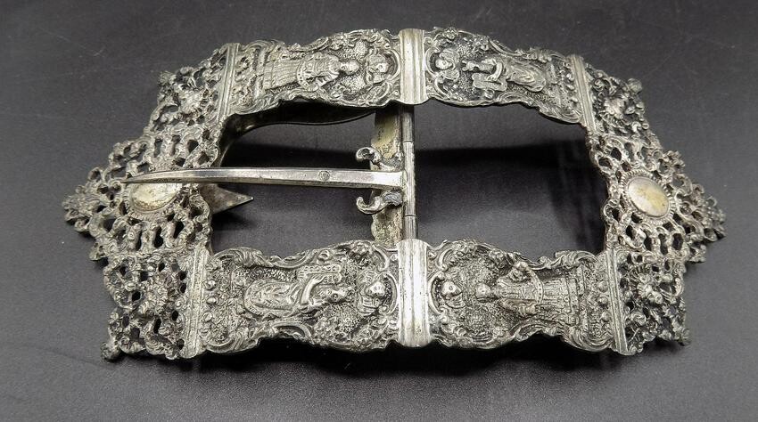 Magnificent .900 silver Victorian belt buckle