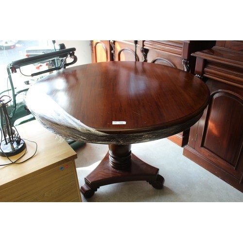 Mahogany Single Pedestal Circular Dining Table - (Diameter 1...