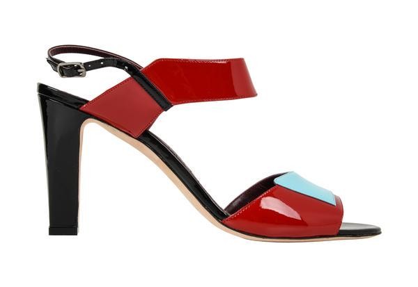 Manolo Blahnik Shoe Multi Coloured Patent Leather Red