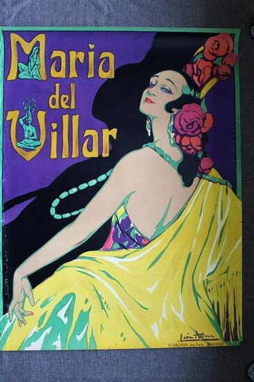 Maria Del Villar - Art by Leon Astruc (1925) 30.7" x