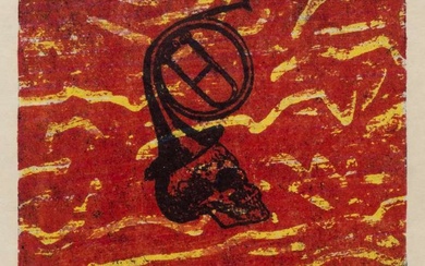 Max Ernst (1891-1976) , François Couperin from the suite 'Patrick Waldberg, Aux petits agneaux', 1971