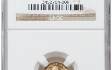 Mexico: , Republic gold 1/2 Escudo 1854 Mo-GC MS64 NGC,...