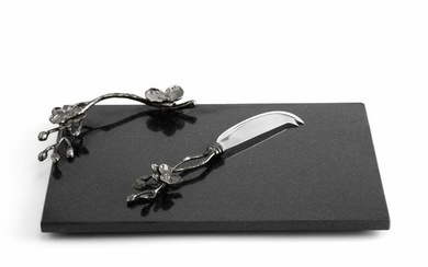 Michael Aram Black Orchid Large Stainless Steel Granite Cheese Board Sm