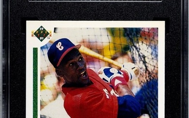 Michael Jordan 1991 Upper Deck MLB Rookie Card (RC) #SP1- SGC Graded 9.5 Mint+