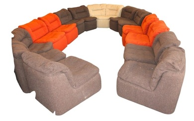 Mid century Brayton 14pc modular living room sofa set