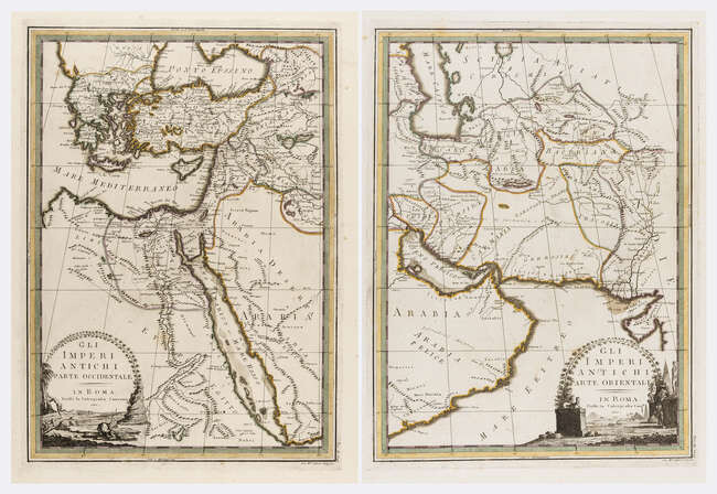 Middle East.- Cassini (Giovanni Maria) Gli Imperi Antichi Parte Occidentale; Gli Imperi Antichi Parte Orientale, 1800 (2)