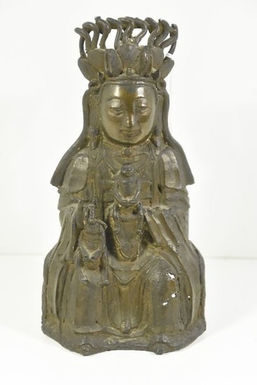Ming period bronze Buddha (height 21cm)