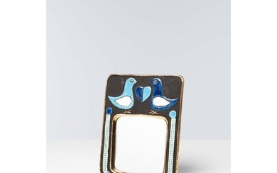 Mithé Espelt (1923-2020) Mirror 'Bocage' Enamelled ceramic and glass Model created around 1970