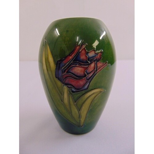 Moorcroft tulip vase, marks to the base, 13cm (h)