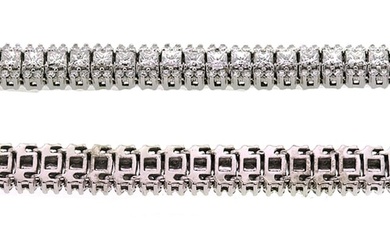 Multi Row Diamond Bracelet In 18k White Gold (10-3/4 Ct.tw.)