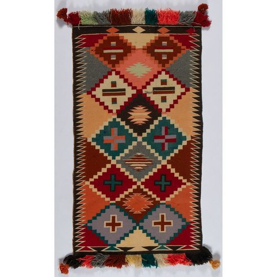 Navajo Contemporary Double Saddle Blanket, From the