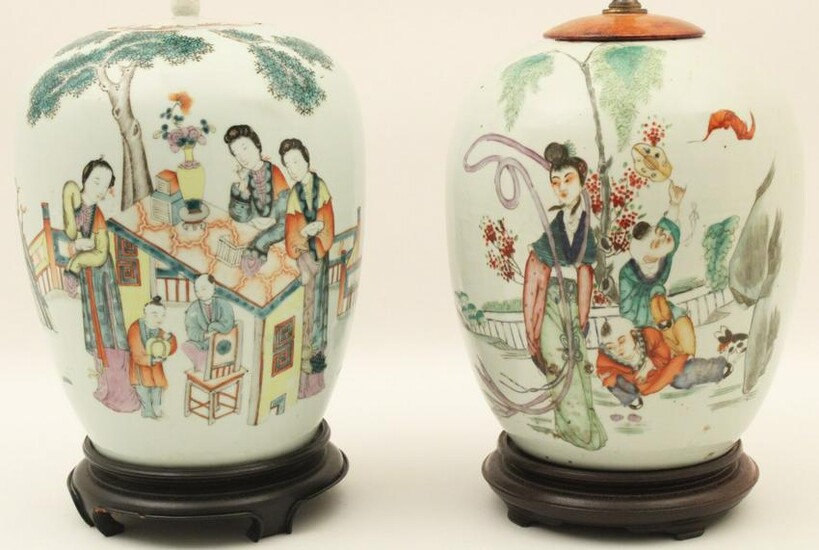 PR OF REPUBLIC PERIOD CHINESE PORCELAIN CAPPED JARS