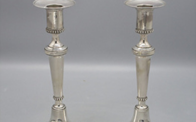 Paar Reiseleuchter / A pair of silver travel candlesticks, Zaragoza,...