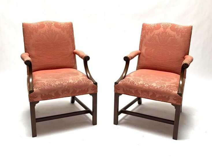 Pair of Georgian Style Library Chairs