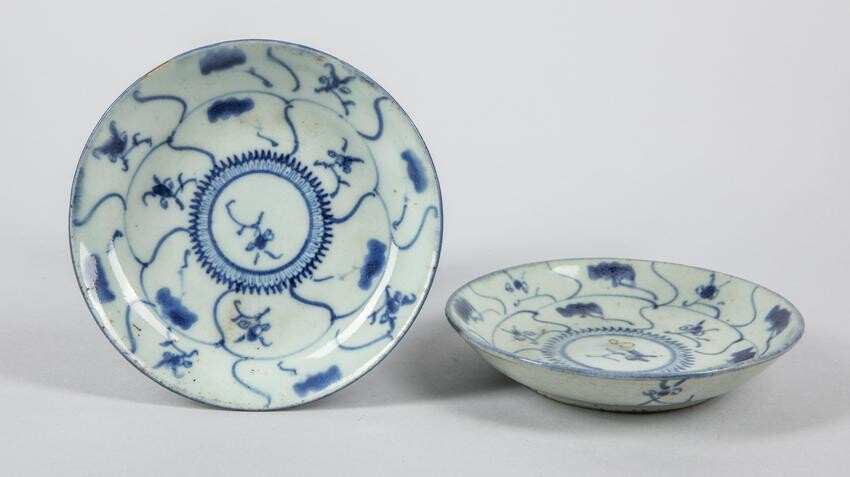 Pairs of Chinese Blue & White Porcelain Plates