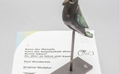 Paul WUNDERLICH (1927-2010), 'Kleiner Raubvogel' / Bronze scuplture 'Small bird...