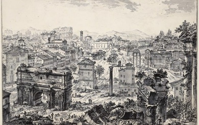Piranesi Etching of Roman Forum from Views of Rome