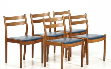 Poul M. Volther for FDB Møbler. Set of five oak chairs, model 'J-61' (5)