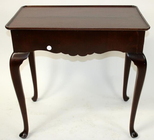 Queen Anne style side table in mahogany