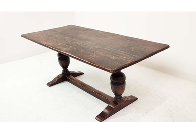 REFECTORY TABLE, Jacobean style oak, the rectangular top on ...