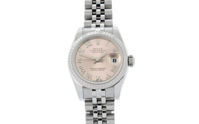 ROLEX - an Oyster Perpetual Datejust bracelet watch. Circa 2012. Stainless steel case with white