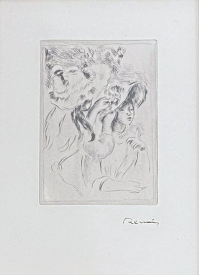 Renoir. Le Chapeau Epingle. Signed Etching