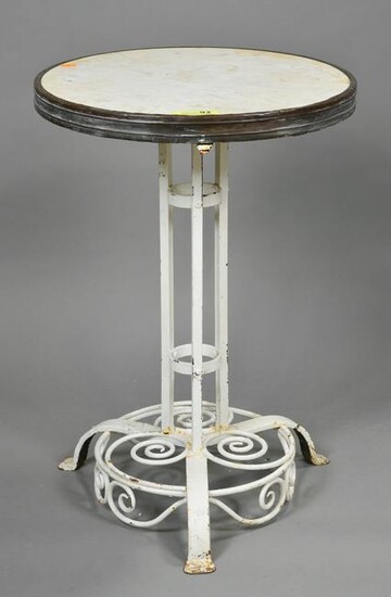 Round Painted Base Iron Bistro Table