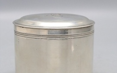 Runde Empire Deckeldose / An Empire silver box with lid,...