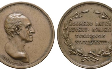 Schweiz, Zürich, Bronzemedaille (126,25 g, 40,71 g), 1783, von Johann...