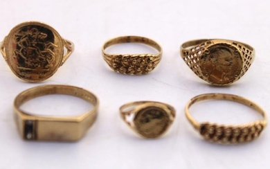 Selection of 9ct Gold Rings. To include two 9ct Gold...