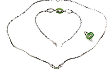 Set: Necklace, bracelet and ring