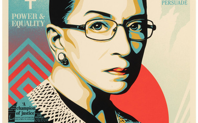 Shepard Fairey (1970), A Champion of Justice (Ruth Bader Ginsburg (2021)